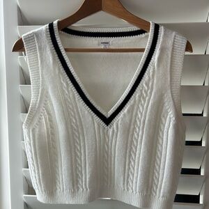 Garage White Sweater Vest